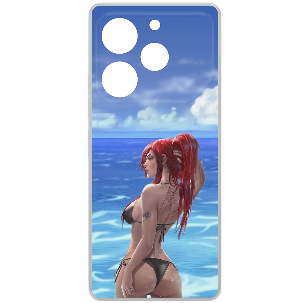 

Чехол-накладка Krutoff Clear Case Купальник женский для TECNO Pova 6 Pro, Прозрачный