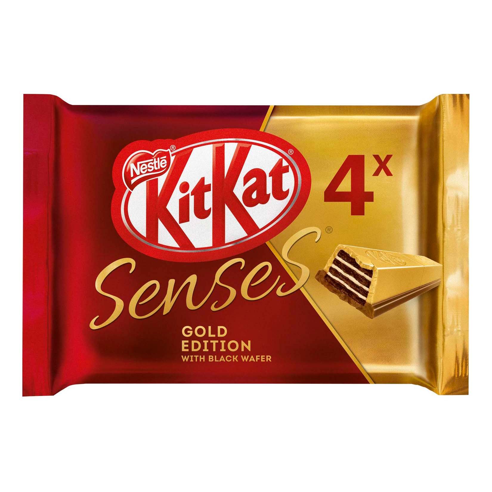Шоколад KitKat Senses Gold Edition Deluxe Белый карамель-молочный шоколад с вафлей 116 г