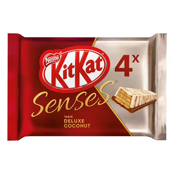 Шоколад KitKat Senses Taste Deluxe Coconut Белый кокос и молочный миндаль с вафлей 116 г