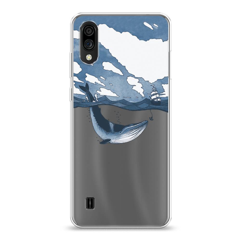 

Чехол на ZTE Blade A51 lite "Большой кит", Синий, 134950-1