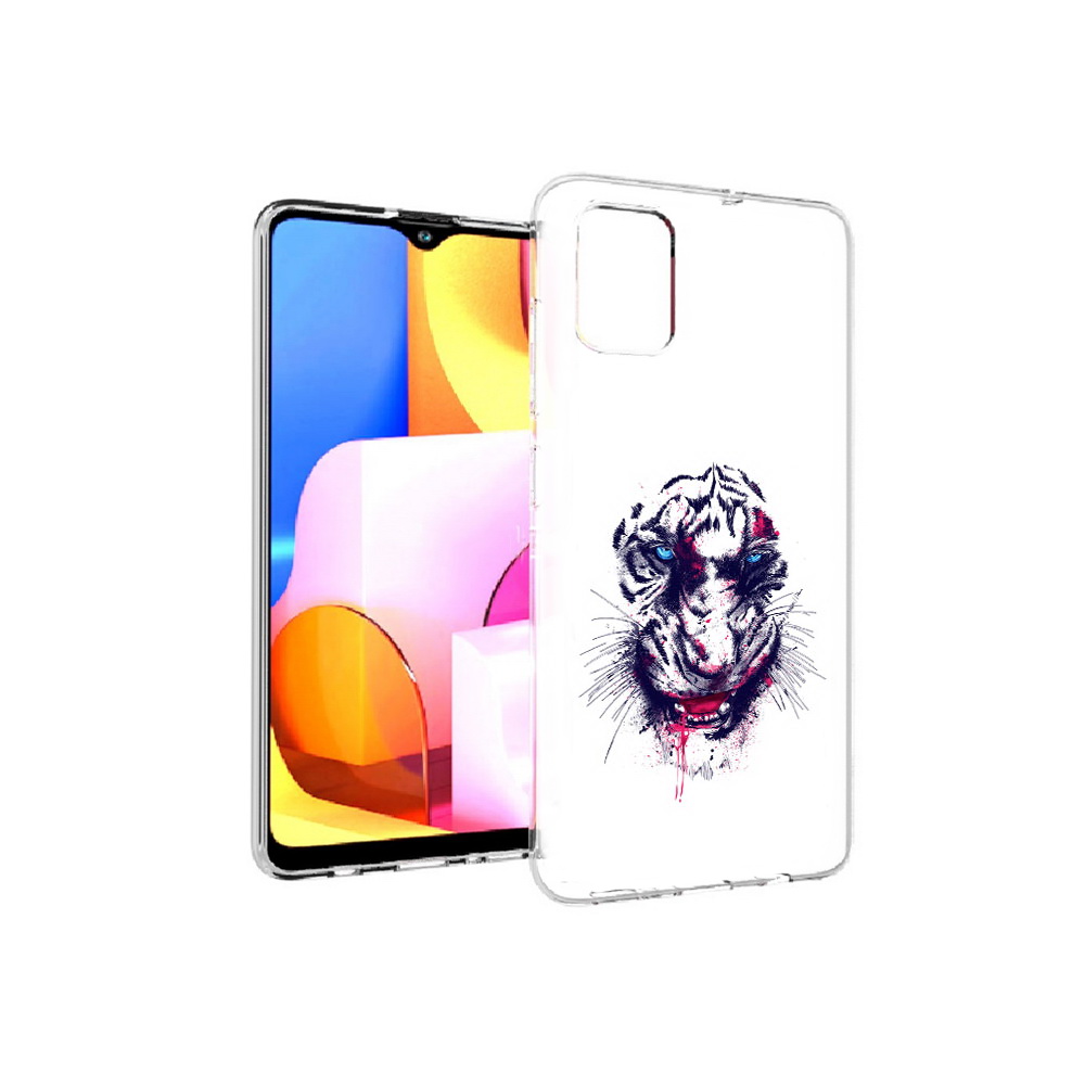 

Чехол MyPads Tocco для Samsung Galaxy A71 безумный тигр (PT142122.485.228), Прозрачный, Tocco