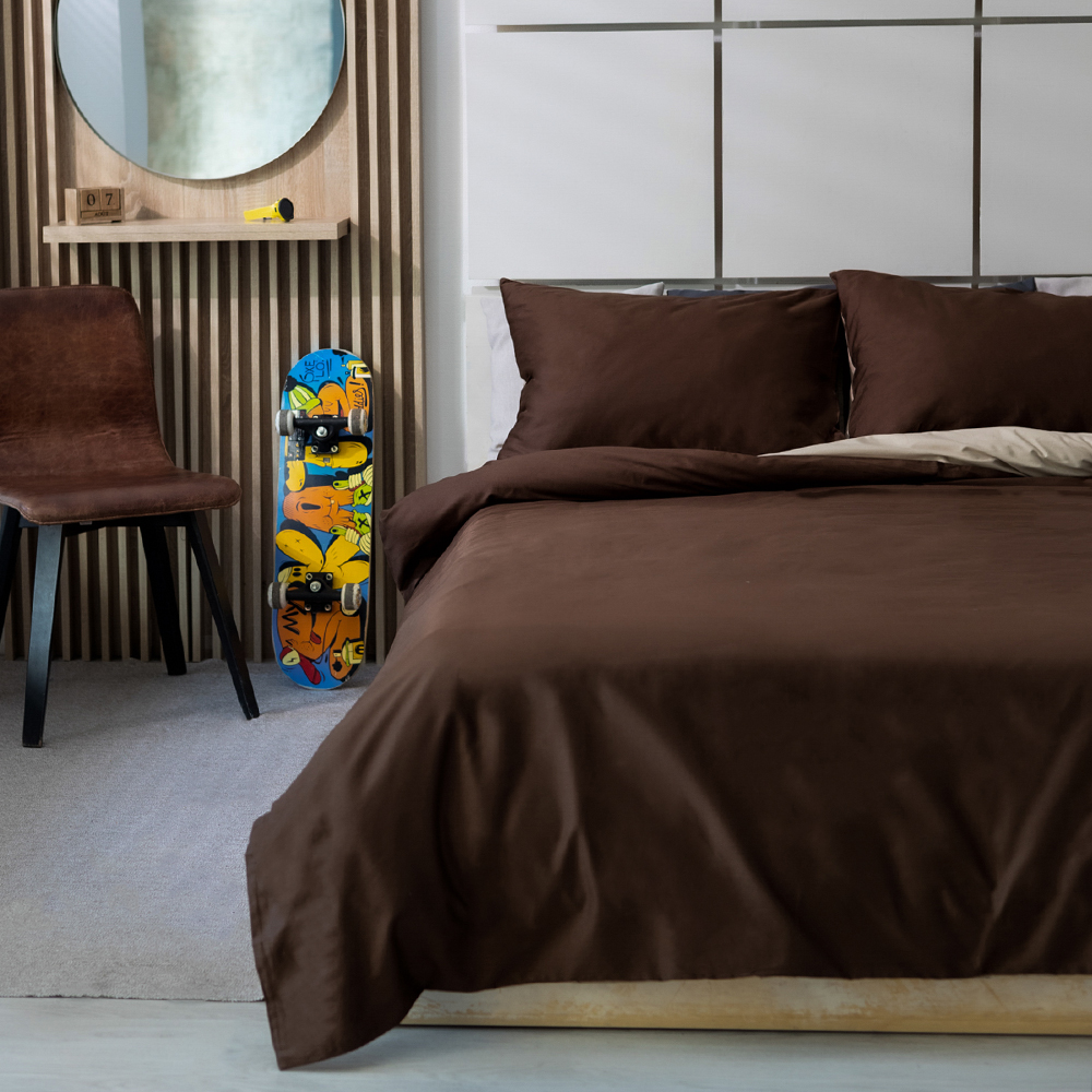 Комплект постельного белья 2 спальный коричневый 5599₽