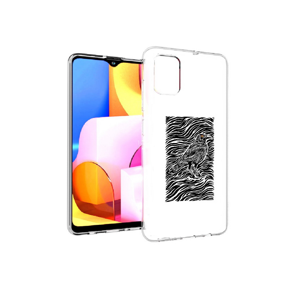 Чехол MyPads Tocco для Samsung Galaxy A71 ворон в абстракции (PT142122.485.272)