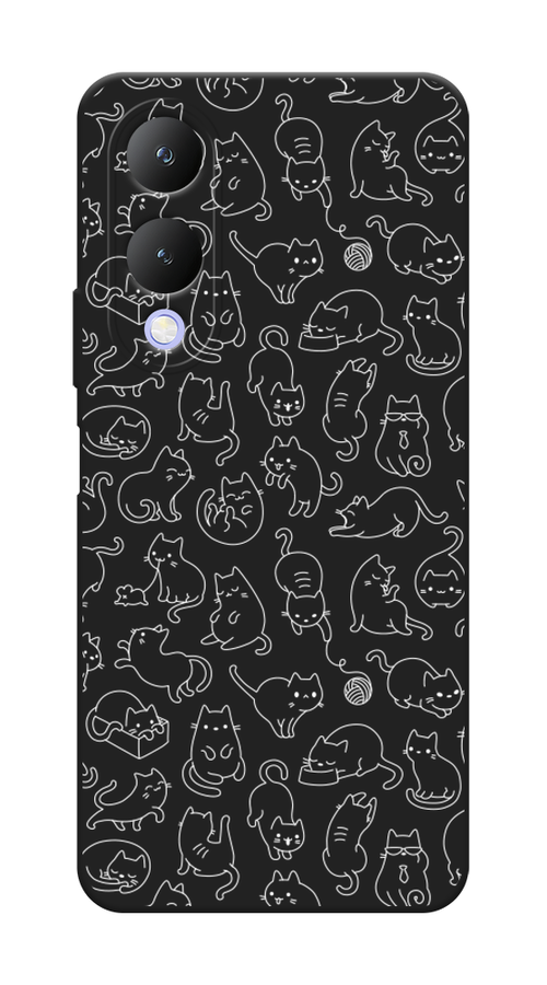 

Чехол Awog на Vivo Y17s "Шкодливые котики", Прозрачный;бежевый, 269852-1