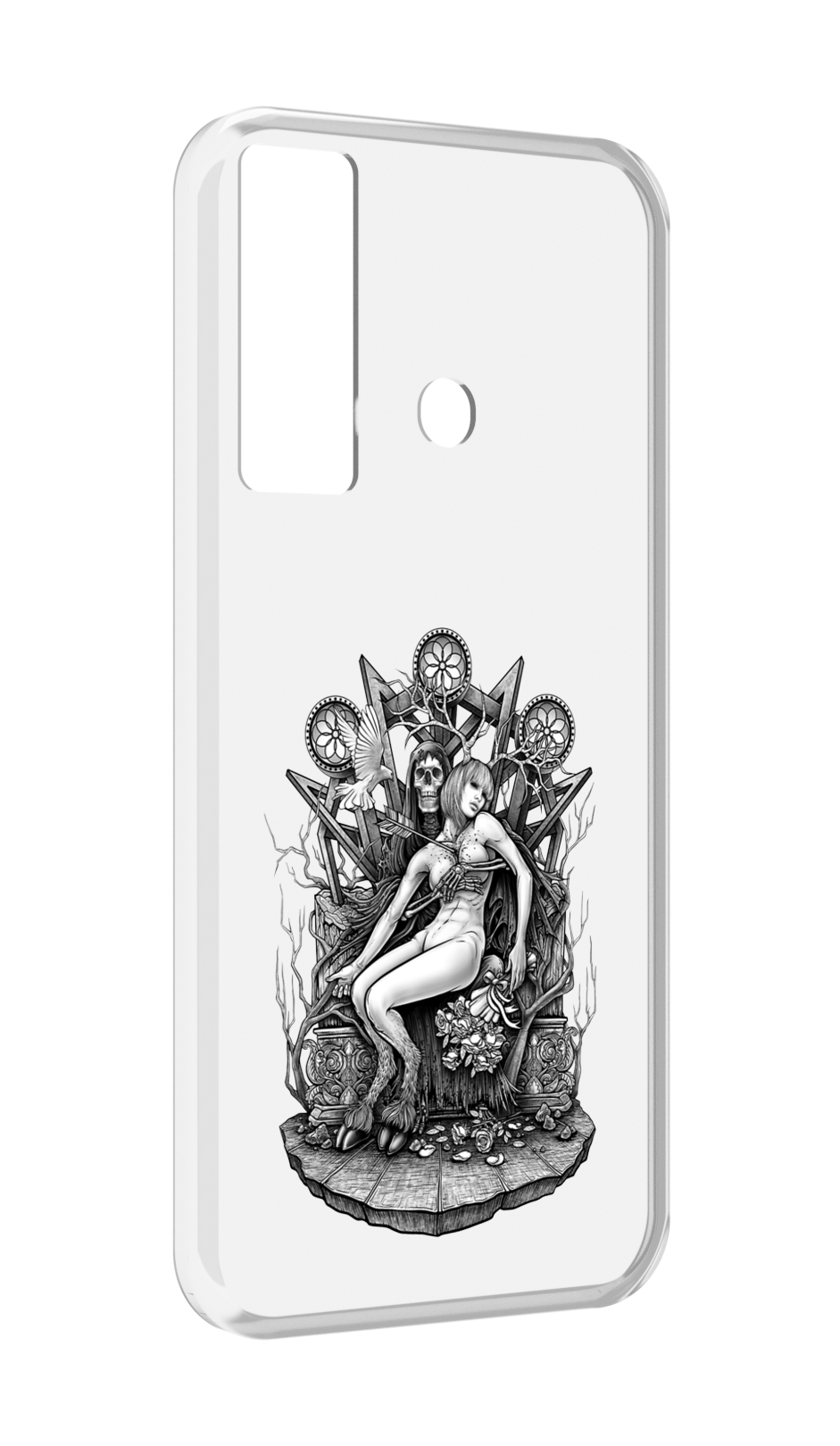 

Чехол MyPads девушка на троне для Tecno Camon 17, Прозрачный, Tocco