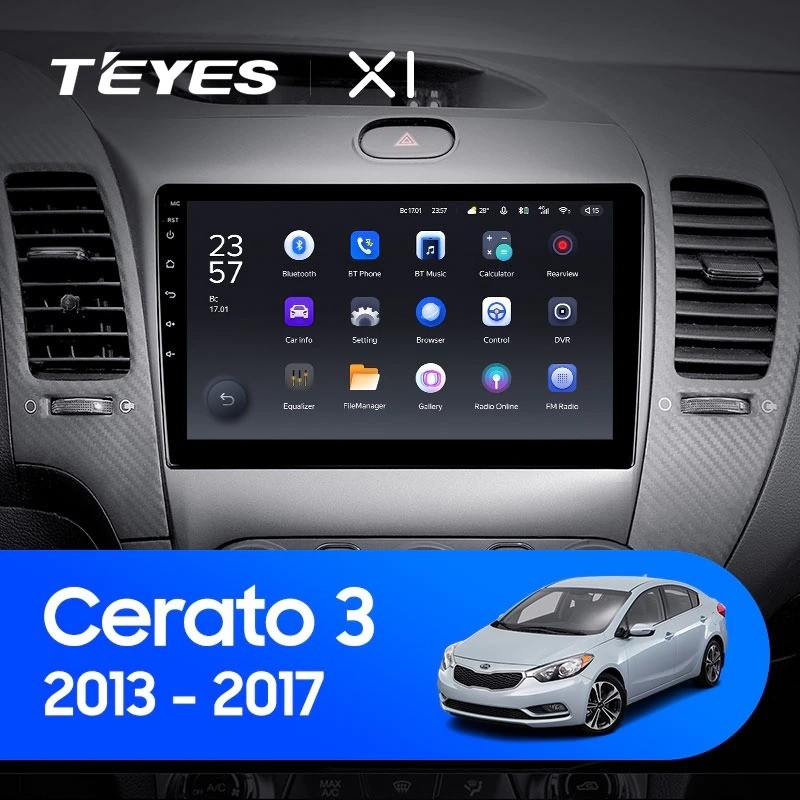 Штатная магнитола Teyes X1 4G 232 Kia Cerato 3 YD 2013-2017 Тип-C 2620000₽