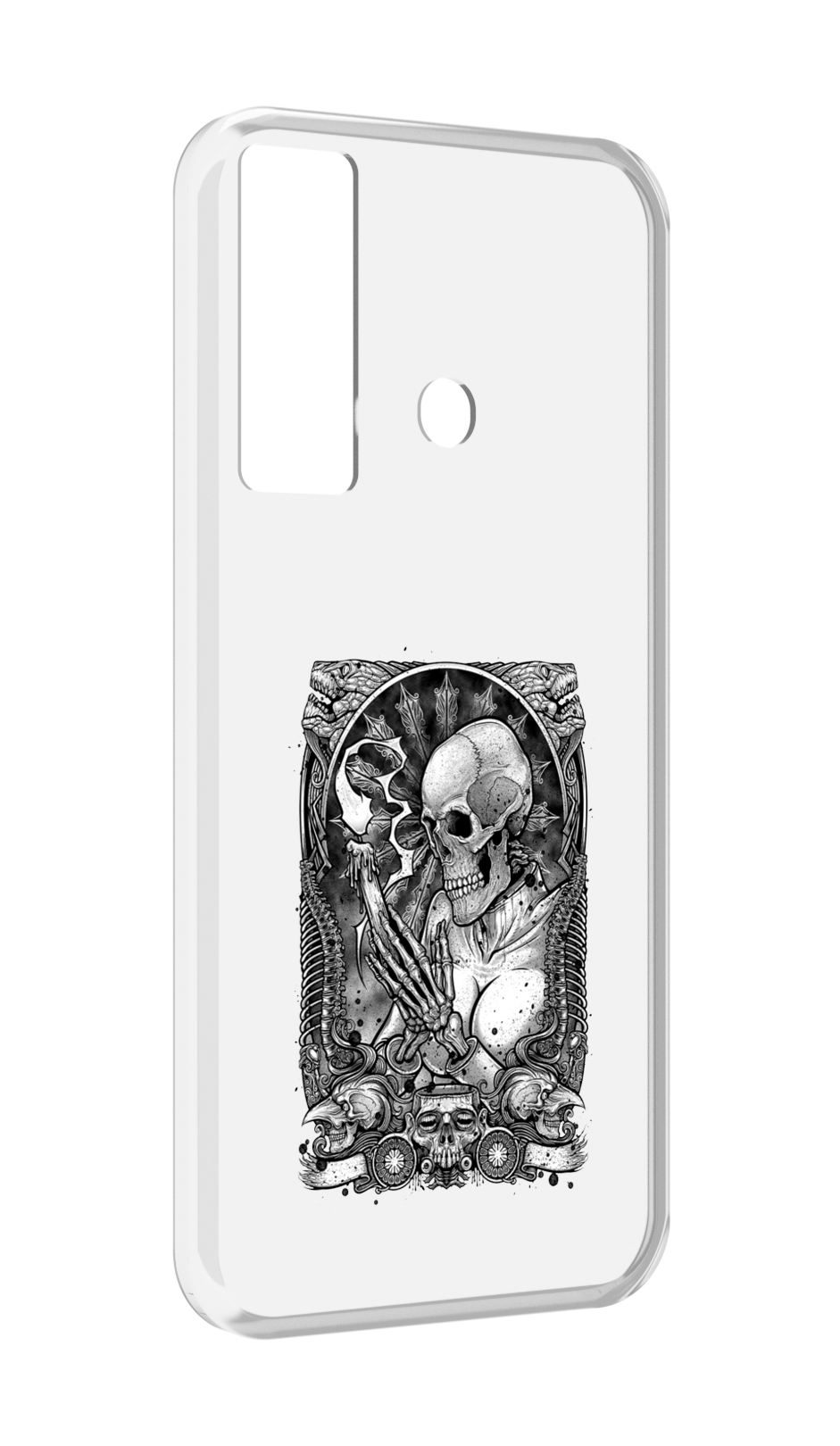 

Чехол MyPads девушка скелет для Tecno Camon 17, Прозрачный, Tocco