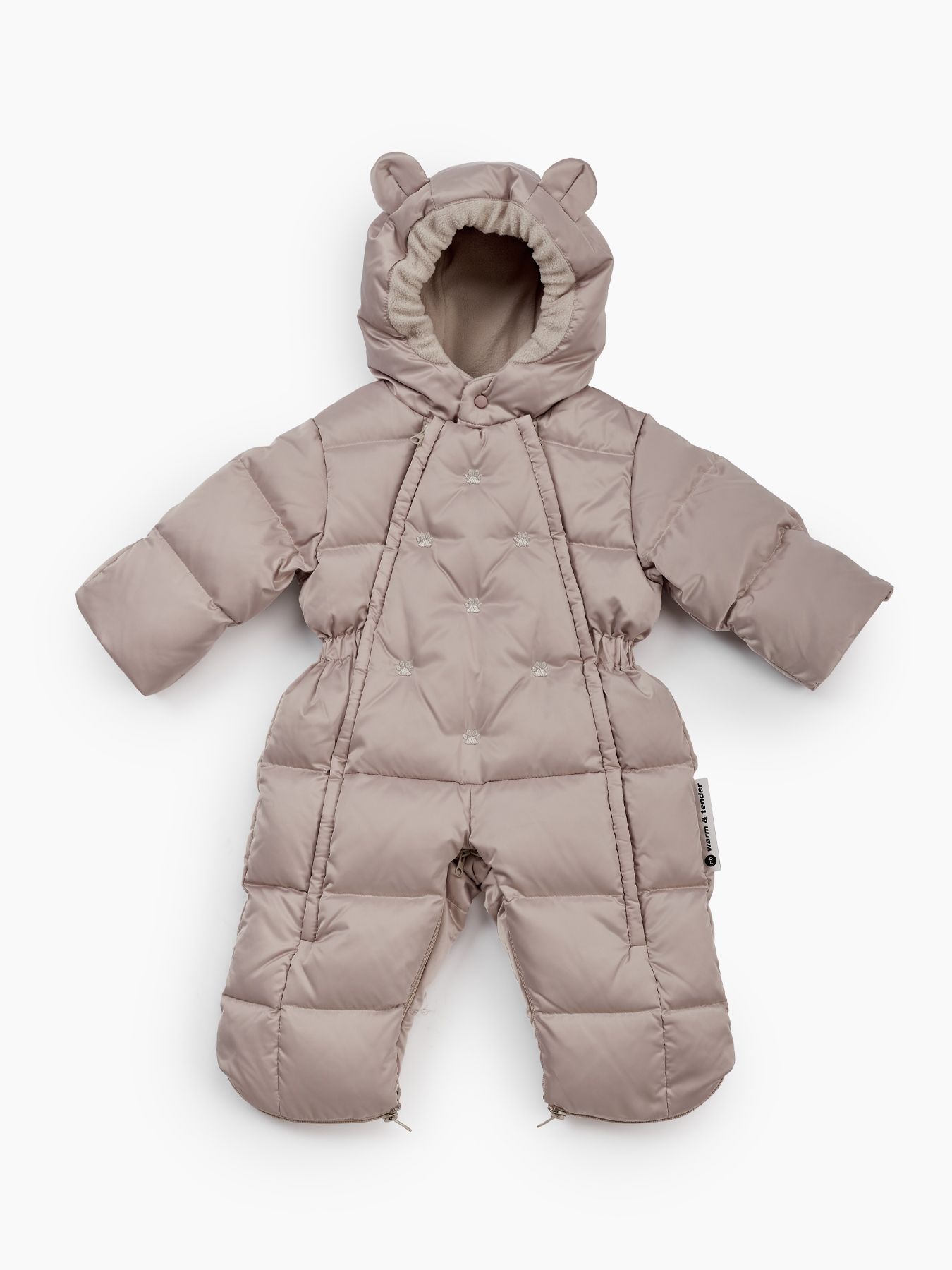 фото Комбинезон детский happy baby 89030 бежевый / beige р.68-74