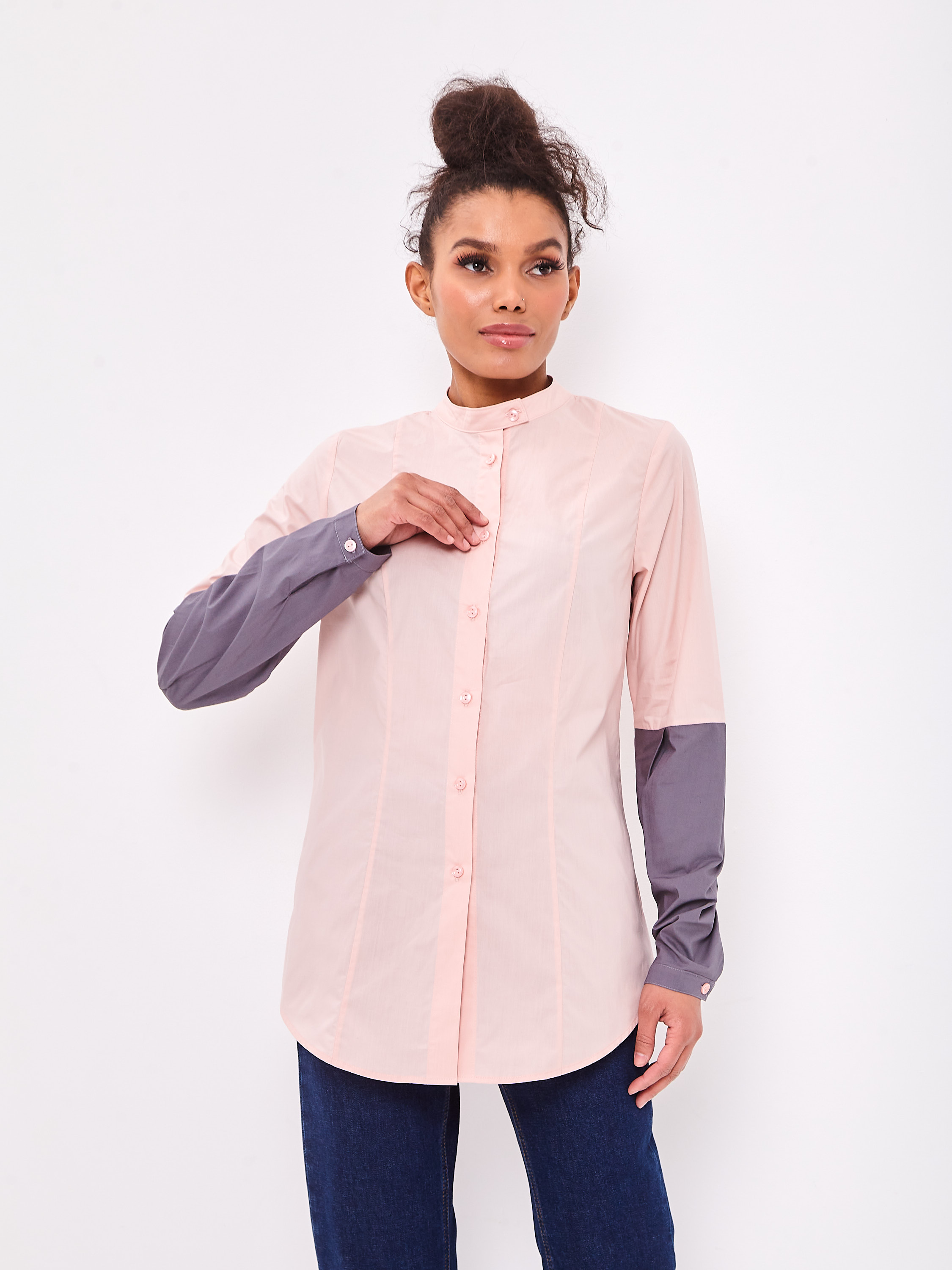 Рубашка женская Klim KL025 розовая 48 RU