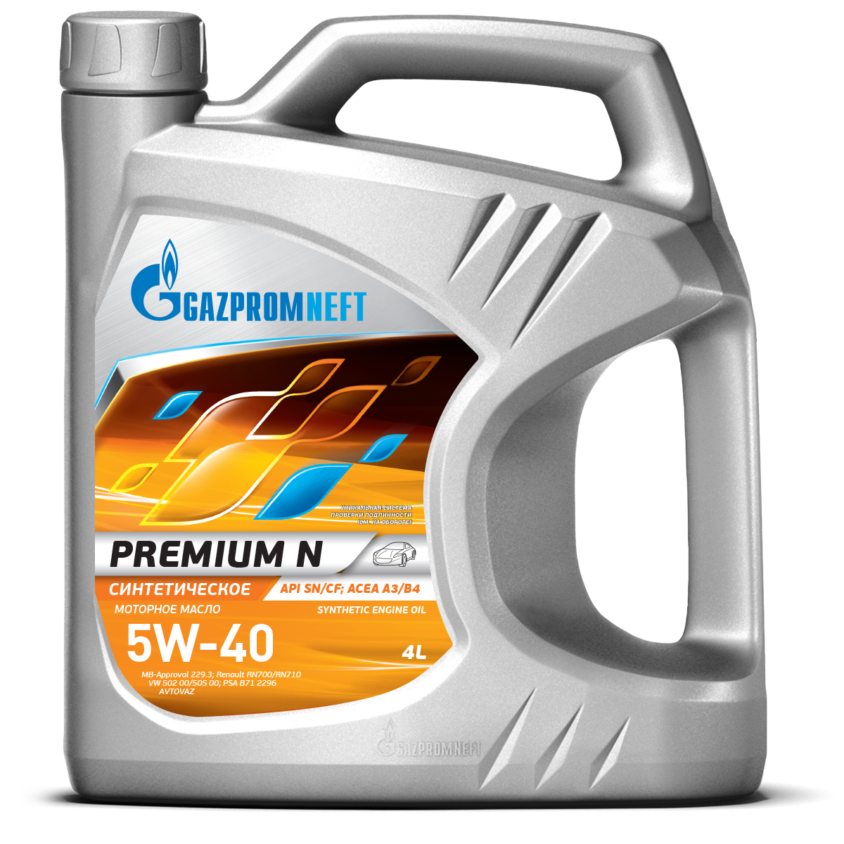 Моторное масло Gazpromneft синтетическое Premium N 5W40 4л