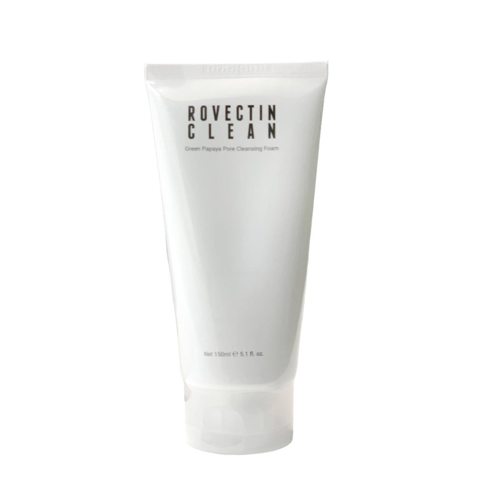 фото Пенка для очищения пор с папайей rovectin clean green papaya pore cleansing foam, 150 мл