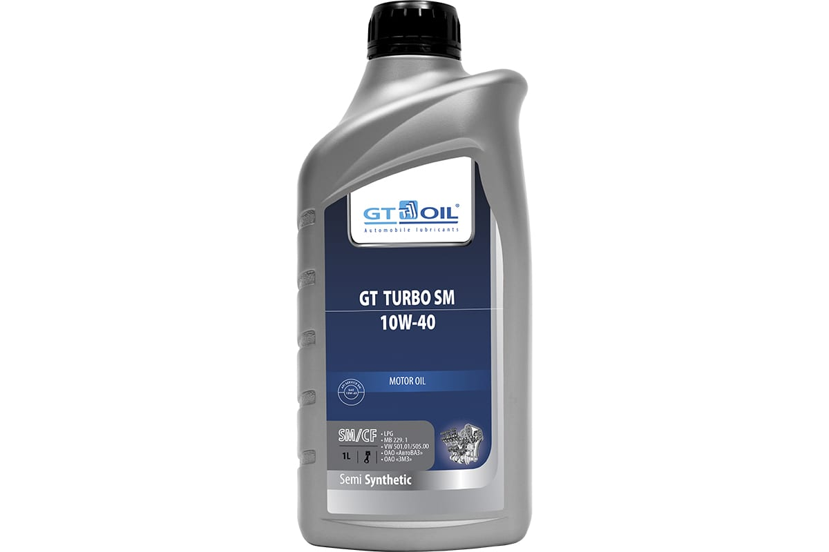 

Масло моторное GT OIL GT Turbo SM 10W-40 полусинтетическое 1 л 8809059407011
