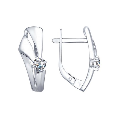 

Серьги из серебра с фианитом SOKOLOV 89020035, 89020035