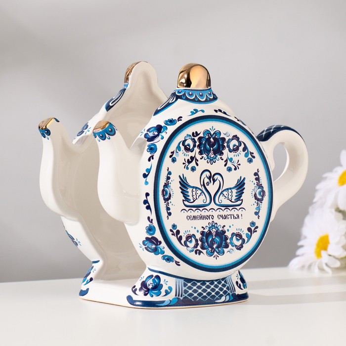

Салфетница чайник, гжель