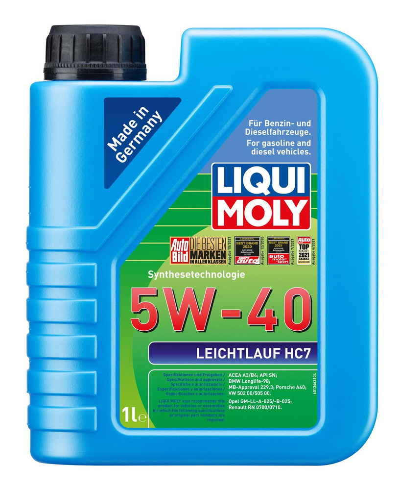 

Моторное масло LIQUI MOLY Leichtlauf HC7 5W40 1л