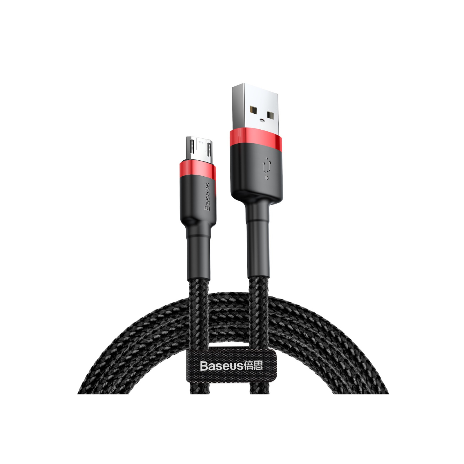 Кабель micro usb - usb Baseus CAMKLF-B91 1 м черный красный 64900₽