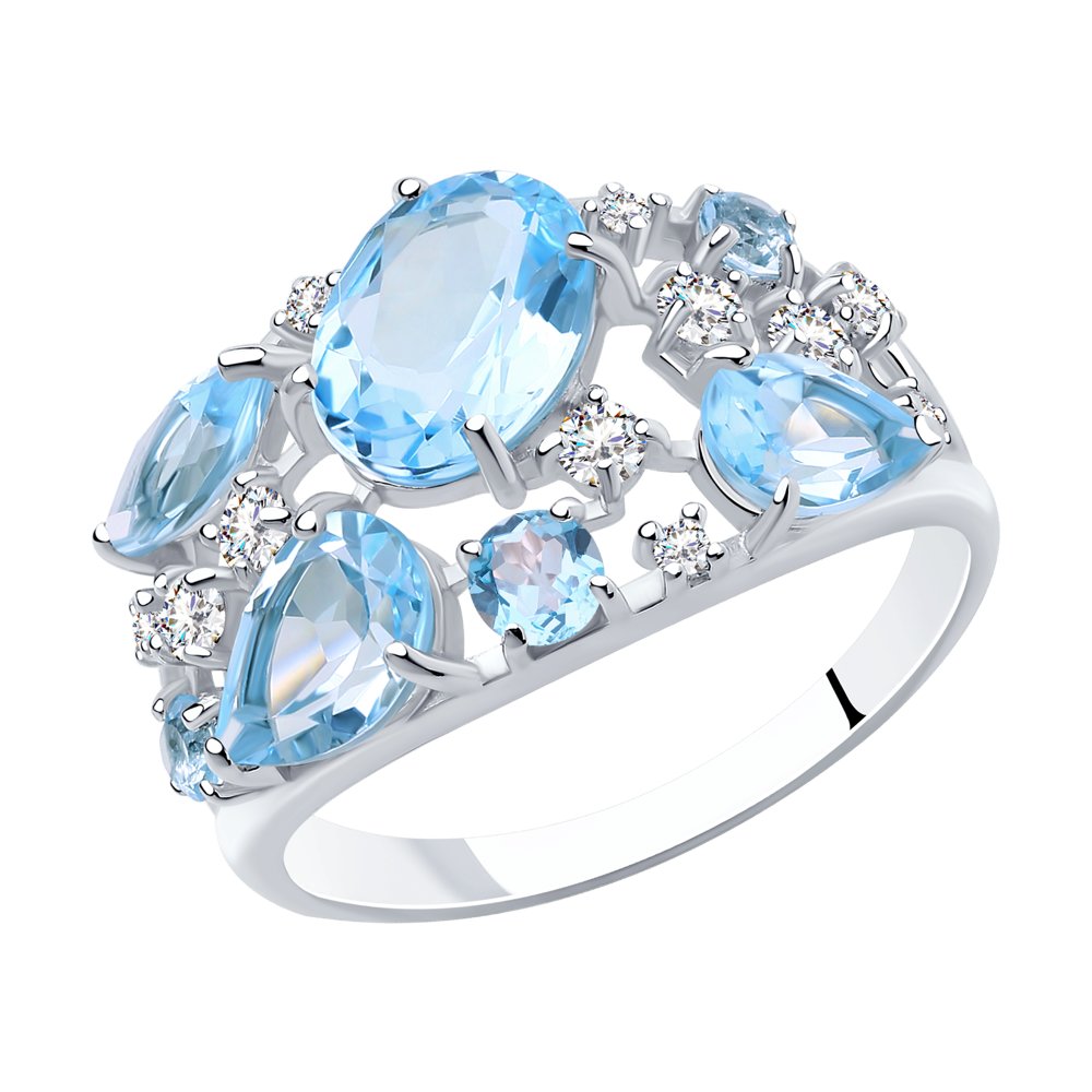 

Кольцо из серебра с топазом р. 18 SOKOLOV 92010219, 92010219