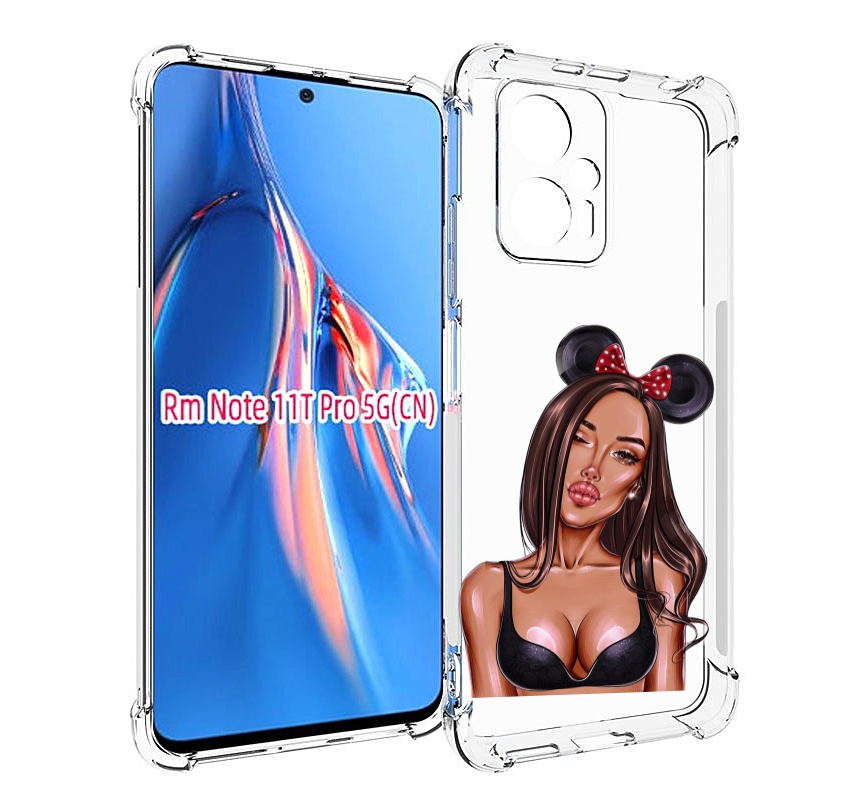 

Чехол MyPads девушка-в-купальнике-с-ушками женский для Xiaomi Redmi Note 11T Pro / 11T ..., Прозрачный, Tocco