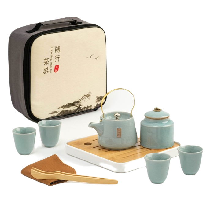 

Набор для чайной церемонии 10 предметов, на 4 персоны, чашка 55 мл, чайник 200 мл, серый, Чайная история