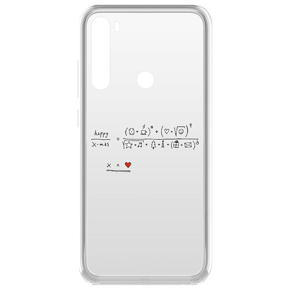 

Чехол Krutoff Clear Case Праздничная формула для Xiaomi Redmi Note 8/Note 8 (2021), Прозрачный