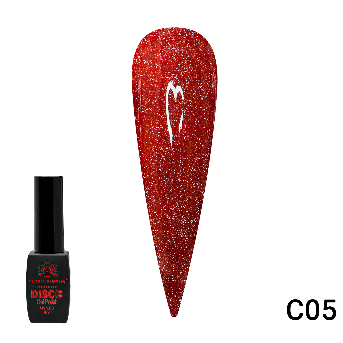 

Гель-лак Disco Gel Polish Global Fashion светоотражающий 8 мл C05