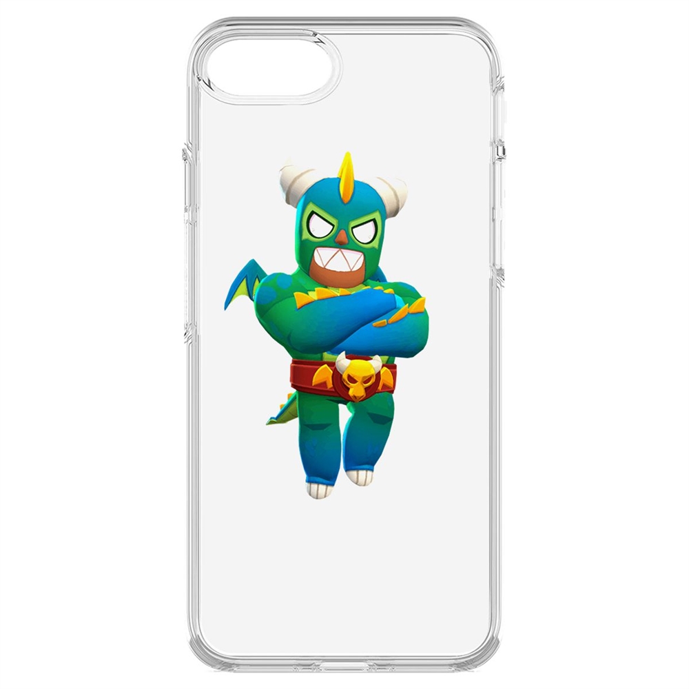 

Чехол-накладка Krutoff Clear Case Brawl Stars-Эль Дракон Вердозо для iPhone 7/8/SE