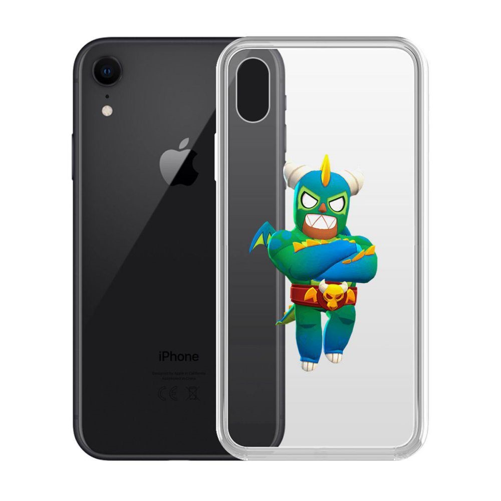 

Чехол-накладка Krutoff Clear Case Brawl Stars-Эль Дракон Вердозо для iPhone XR, Прозрачный