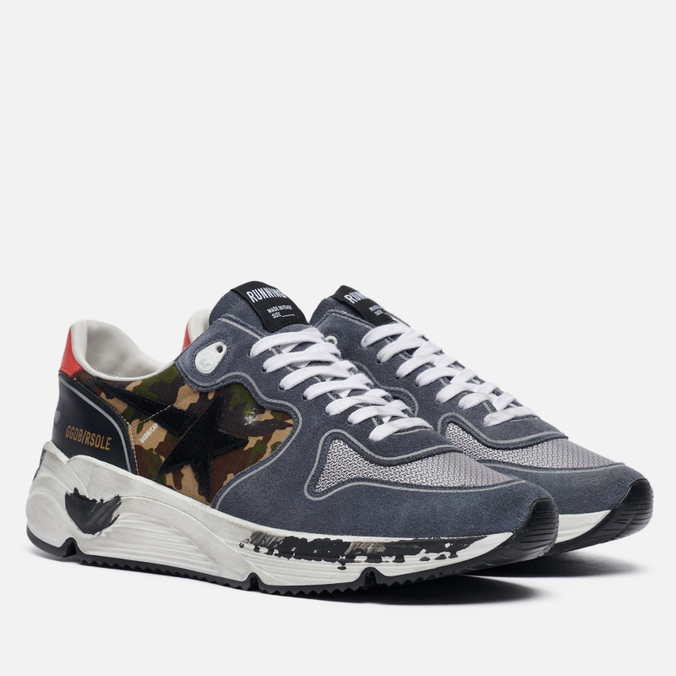 

Кроссовки мужские Golden Goose Running Sole Camouflage Ripstop/Suede Star серые 40 EU, Running Sole Camouflage Ripstop/Suede Star