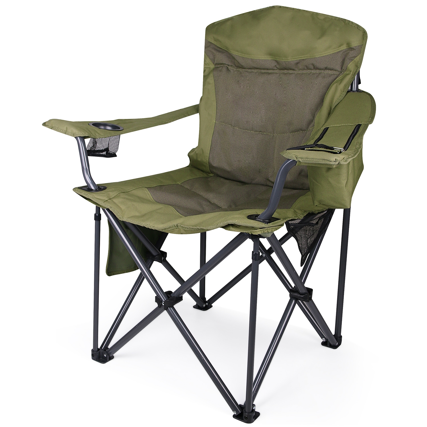 Кресло складное туристическое ProfiCamp КС-123 до 300 кг, сумка-холодильник, карман, по