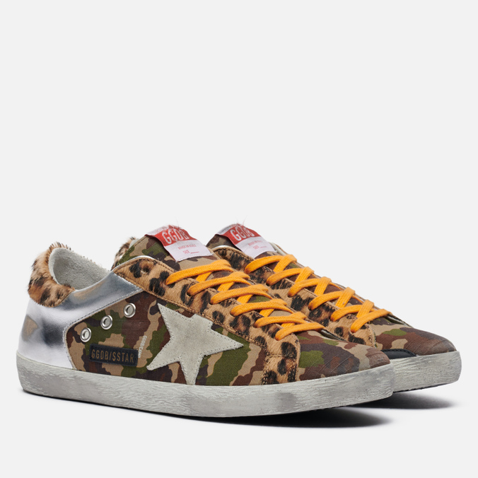 

Кеды мужские Golden Goose Superstar Camouflage & Laminated хаки 43 EU, Superstar Camouflage & Laminated