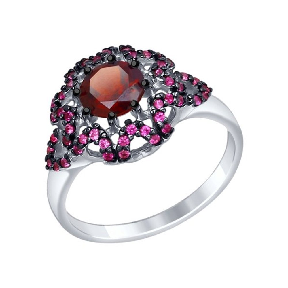 

Кольцо из серебра р. 19 SOKOLOV 92011351, корунд искусственный\гранат, 92011351