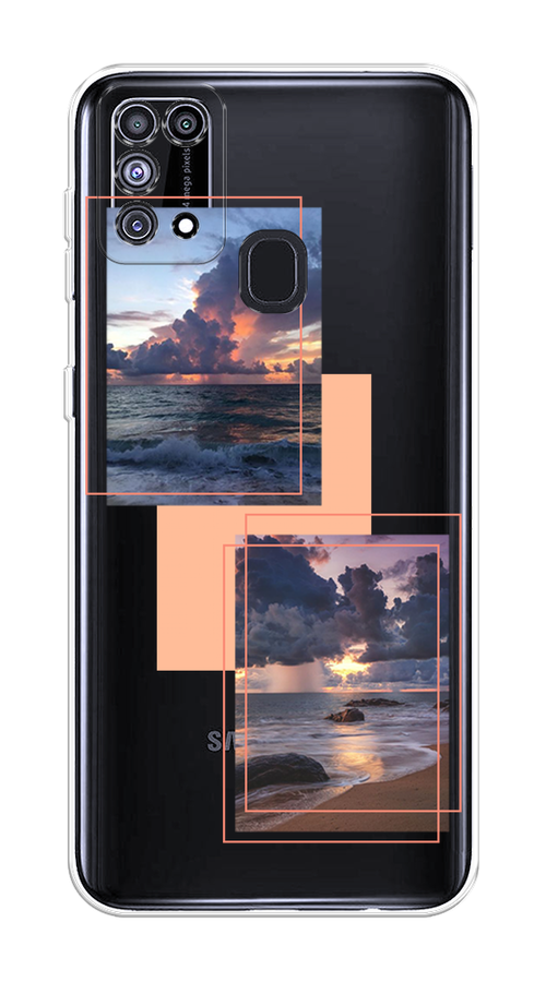 

Чехол на Samsung Galaxy M31 "Sky collage", Розовый;прозрачный;синий, 2100750-1