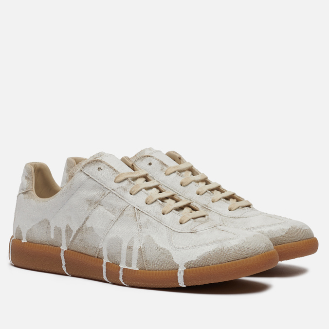 фото Кроссовки мужские maison margiela replica bianchetto бежевые 7 us