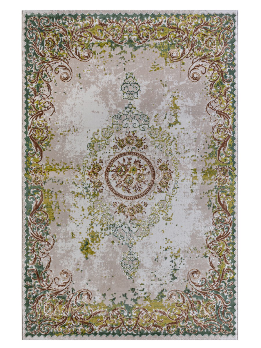 фото Ковер sofia rugs nova 4434a прямой т.зеленый/кремовый 150x300