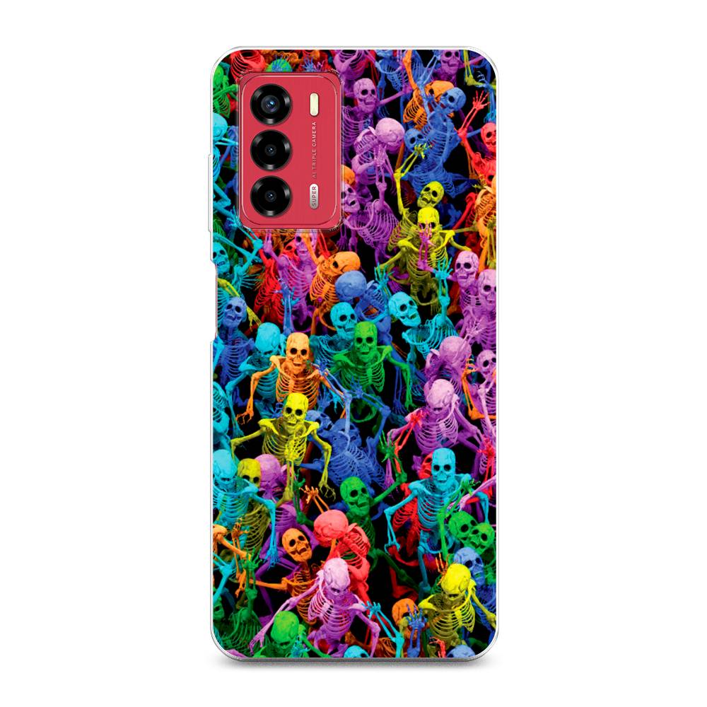

Чехол на ZTE Blade A72 "Вечеринка скелетов", Фиолетовый;желтый;оранжевый, 135650-6