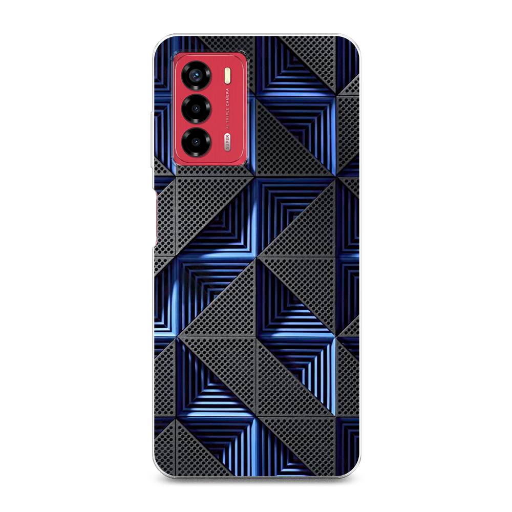 

Чехол на ZTE Blade A72 "IBM", Серый;синий, 135650-3