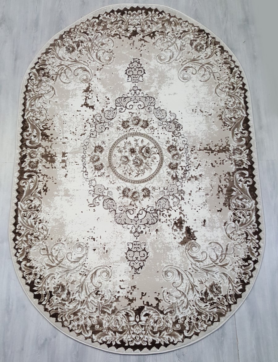 

Ковер Sofia Rugs NOVA 4434A овал с.коричневый/кремовый 80x150