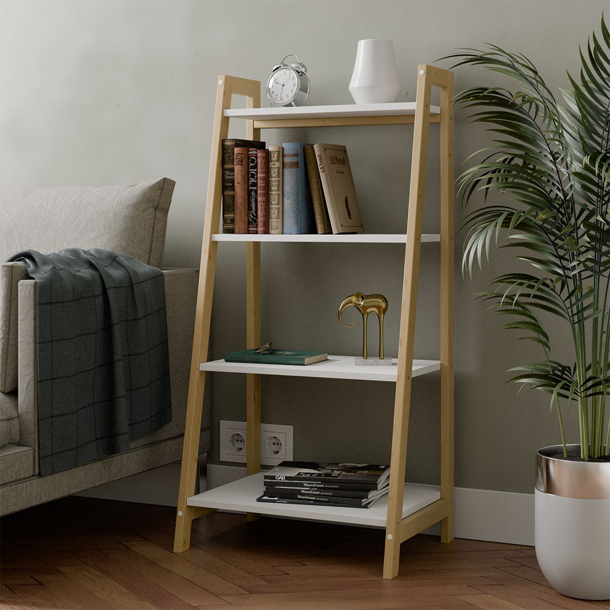 

Стеллаж Libery Wood Ролло 54х386х115 scandi light, Белый, Стеллаж_ролло_liberywood