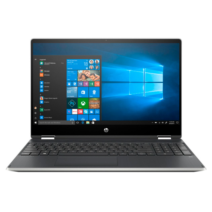 фото Ноутбук-трансформер hp pavilion x360 15-dq1008ur silver (22n44ea)