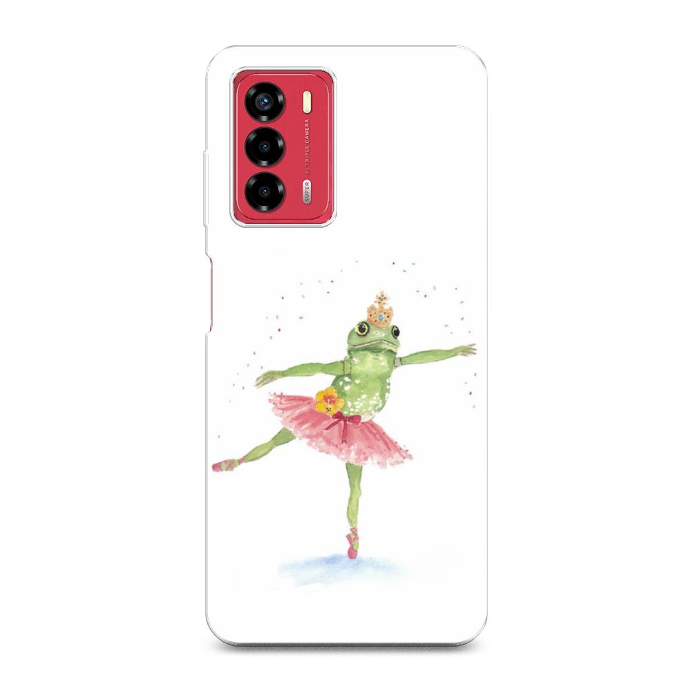 

Чехол на ZTE Blade A72 "Лягушка-балерина", Зеленый, 135650-4