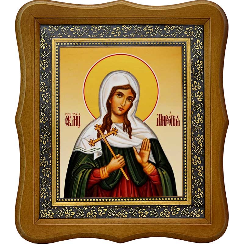 

Миропия Хиосская Святая мученица. Икона на холсте.