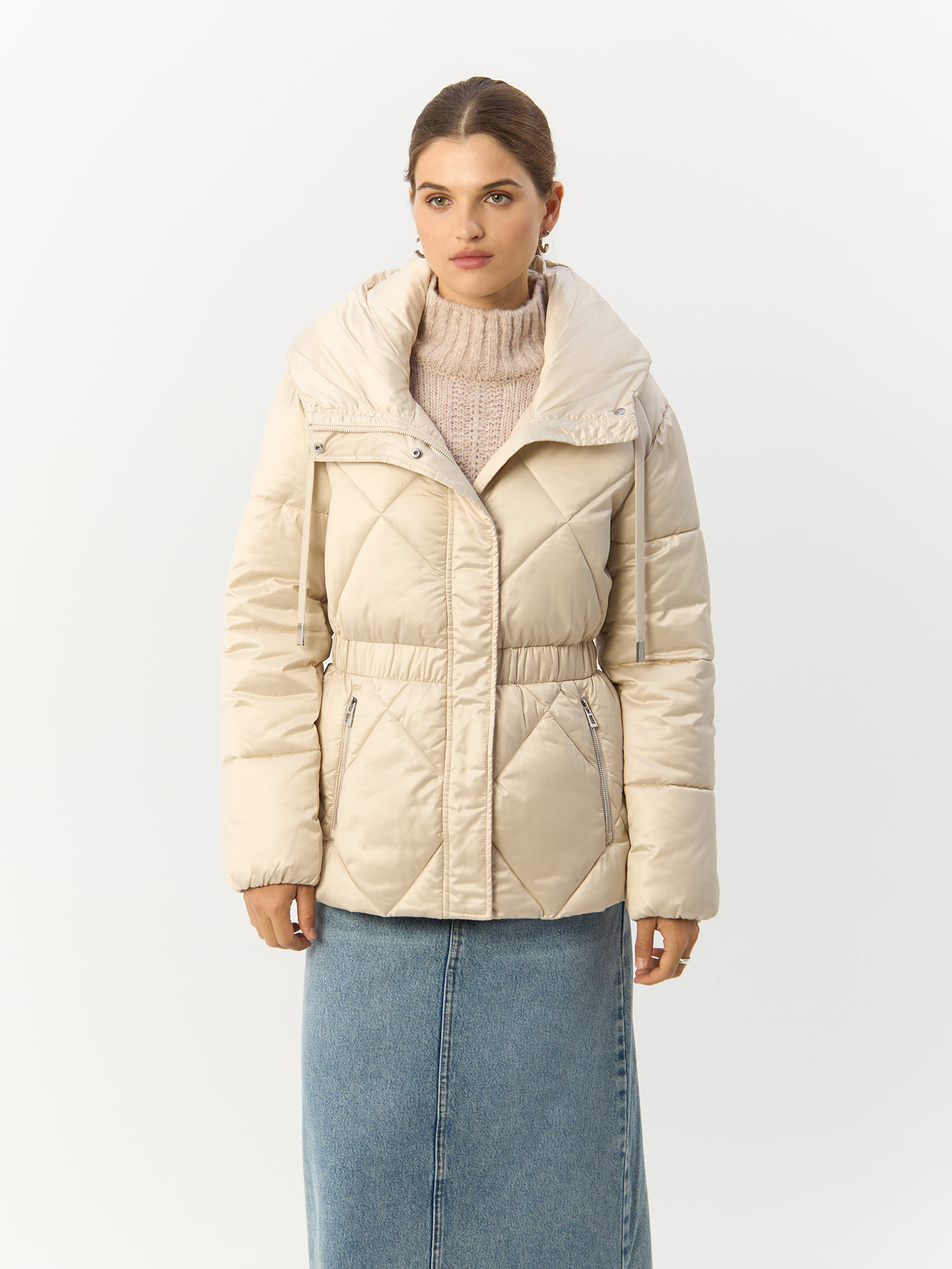 

Куртка женская Gerry Weber 250220-31071 бежевая 36, Бежевый, 250220-31071