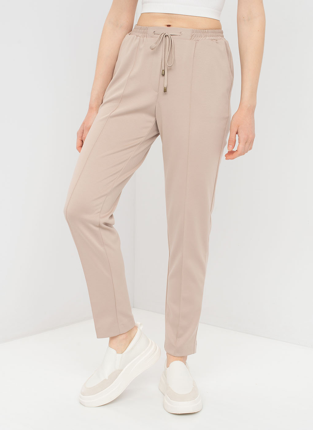 

Брюки женские Paspartu 61510 бежевые 54 RU, Бежевый, 61510