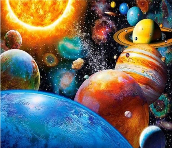 

Алмазная мозаика картина стразами Солнечная система, 50х65 см, 00115421