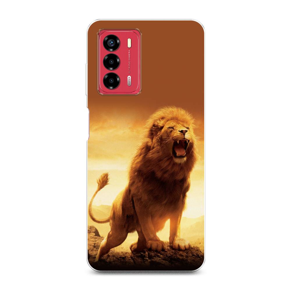 

Чехол на ZTE Blade A72 "Львиный рык", Коричневый;желтый;оранжевый, 135650-1