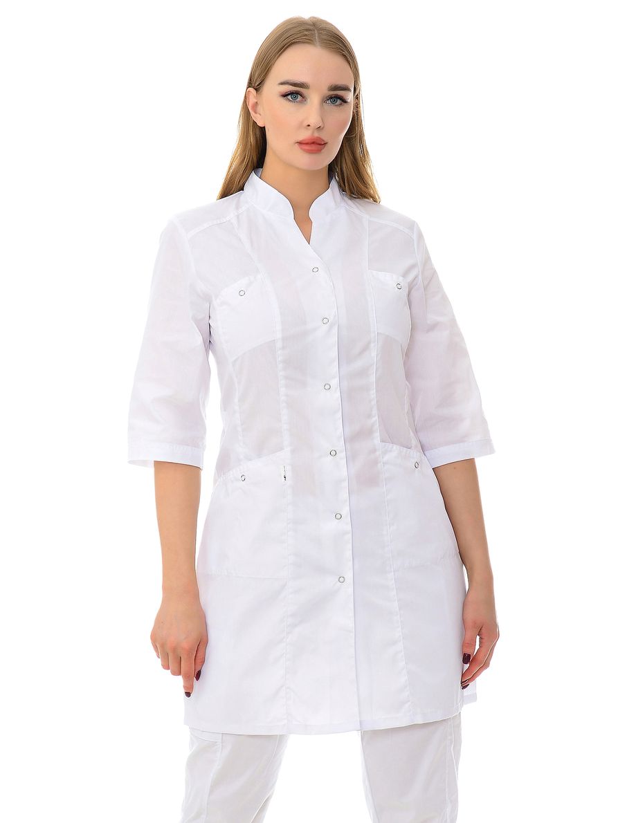 фото Халат медицинский женский medicalwear эльза 002 белый 40 ru