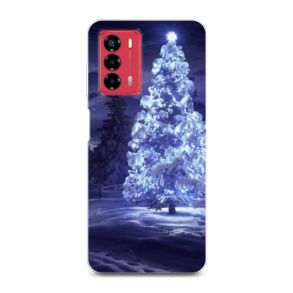 

Чехол на ZTE Blade A72 "Зима 4", Синий;черный;белый, 135650-2
