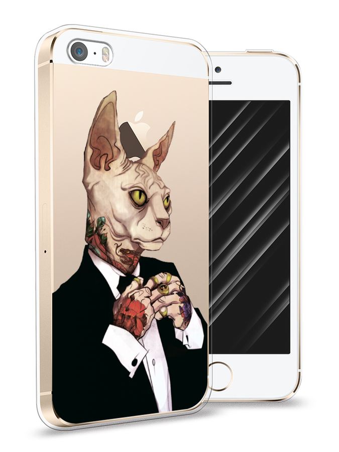 

Чехол Awog на Apple iPhone 5 / Айфон 5 "Татуированный сфинкс", Разноцветный, 10350-7