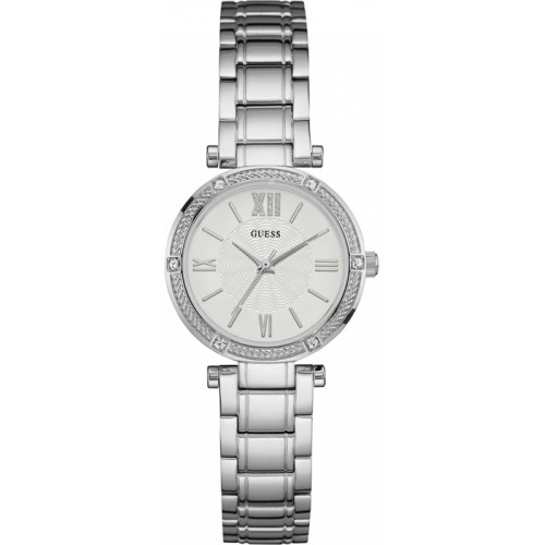 Наручные часы женские Guess W0767L1 серебристые