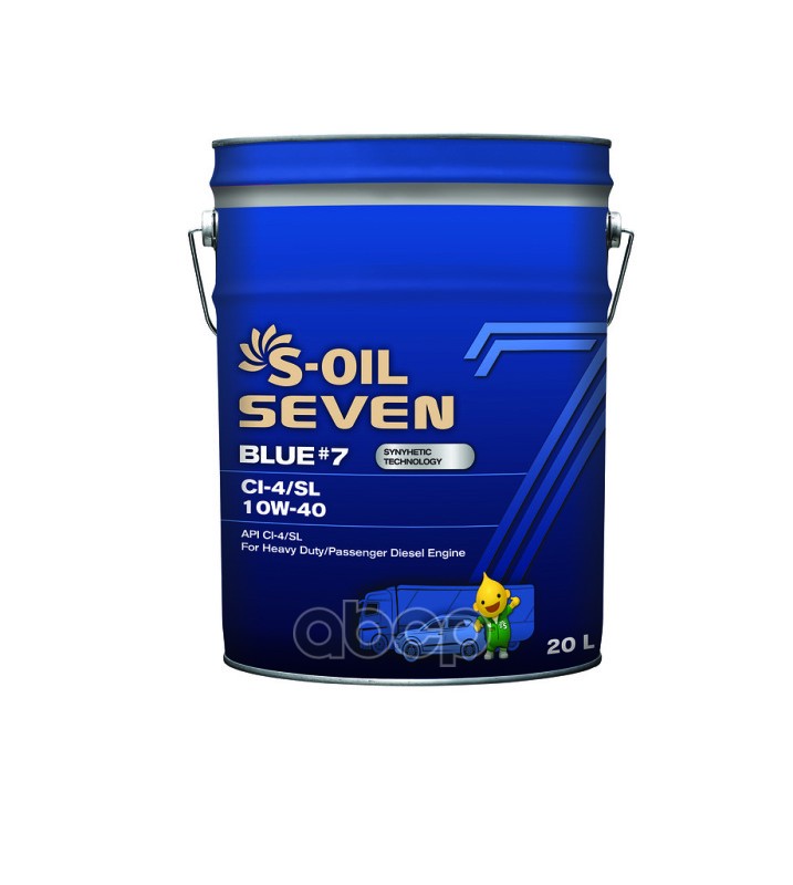 

S-Oil S-Oil 7 Blue#7 Ci-4/Sl 10W-40 20Л. Полусинтетика